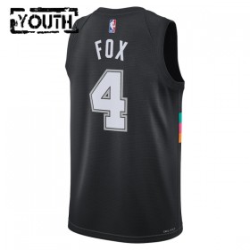 Camiseta Niños San Antonio Spurs De Aaron Fox 2025-26 Nike City Edition Negro Swingman